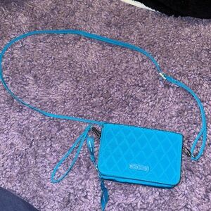 Vera Bradley, Crossbody wristlet in turquoise, like new
